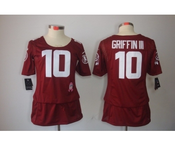 nike women nfl jerseys washington redskins #10 griffiniii red[breast cancer awareness]