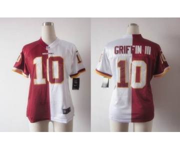 nike women nfl jerseys washington redskins #10 griffiniii white-red[Elite split]