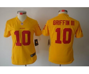 nike women nfl jerseys washington redskins #10 griffiniii yellow[nike limited]