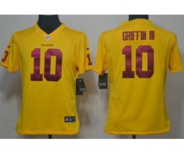 nike women nfl jerseys washington redskins #10 griffiniii yellow[nike]