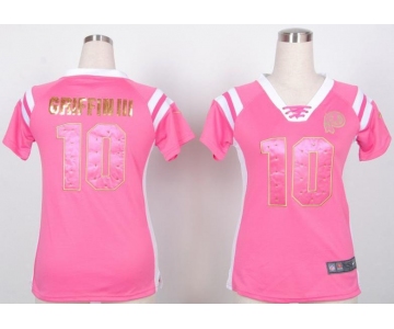 nike women nfl jerseys washington redskins #10 robert griffin iii pink[fashion Rhinestone sequins]