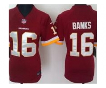 nike women nfl jerseys washington redskins #16 banks red[nike]