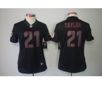 nike women nfl jerseys washington redskins #21 fred taylor black[nike impact limited]