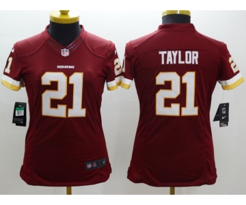 nike women nfl jerseys washington redskins #21 taylor red[nike limited]