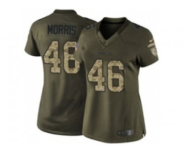 nike women nfl jerseys washington redskins #46 alfred morris army green[nike Limited Salute To Service]