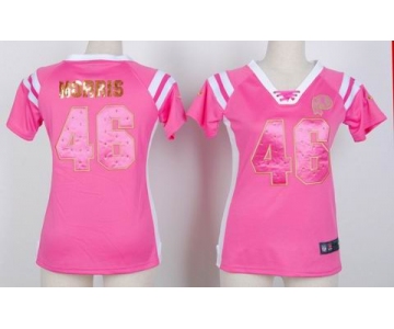 nike women nfl jerseys washington redskins #46 morris pink[fashion Rhinestone sequins]