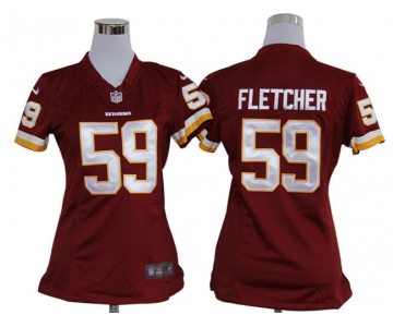 nike women nfl jerseys washington redskins #59 fletcher red[nike]