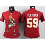 nike women nfl jerseys washington redskins #59 fletcher red[portrait fashion]