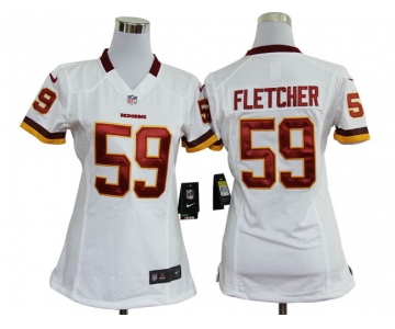 nike women nfl jerseys washington redskins #59 fletcher white[nike]