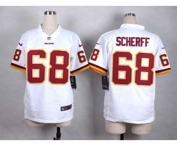 nike women nfl jerseys washington redskins #68 scherff white[nike]