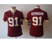 nike women nfl jerseys washington redskins #91 kerrigan red[nike limited]