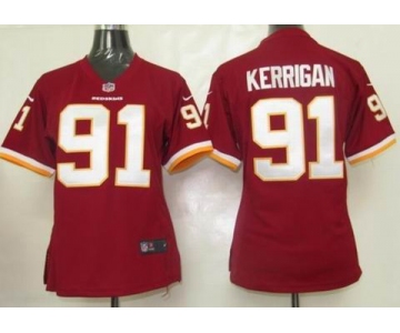 nike women nfl jerseys washington redskins #91 kerrigan red[nike]