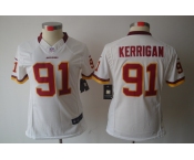 nike women nfl jerseys washington redskins #91 kerrigan white[nike limited]