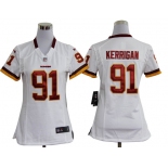 nike women nfl jerseys washington redskins #91 kerrigan white[nike]