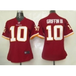 nike women nfl washington redskins #10 griffin iii red[nike]