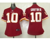 nike women nfl washington redskins #10 griffin iii red[nike]