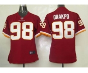 nike women nfl  washington redskins #98 orakpo red[nike]