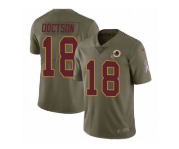 Youth Nike Washington Redskins #18 Josh Doctson Limited Olive 2017 Salute to Service NFL Jersey