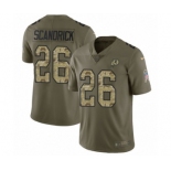 Youth Nike Washington Redskins #26 Orlando Scandrick Limited Olive Camo 2017 Salute to Service NFL Jersey