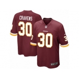 Youth Nike Washington Redskins #30 Su'a Cravens Game Burgundy Red Team Color NFL Jersey