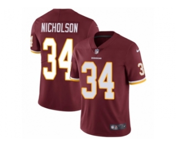 Youth Nike Washington Redskins #34 Montae Nicholson Vapor Untouchable Limited Burgundy Red Team Color NFL Jersey