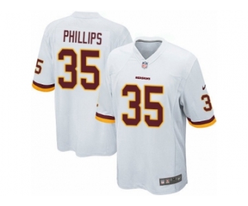 Youth Nike Washington Redskins #35 Dashaun Phillips Game White NFL Jersey