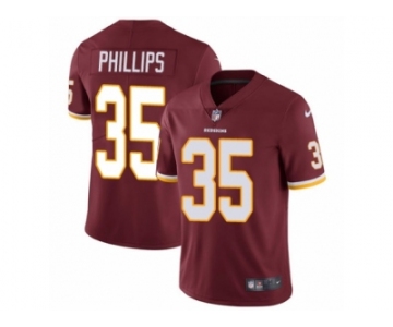 Youth Nike Washington Redskins #35 Dashaun Phillips Vapor Untouchable Limited Burgundy Red Team Color NFL Jersey