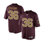 Youth Nike Washington Redskins #36 Su'a Cravens Limited Burgundy Red Gold Number Alternate 80TH Anniversary NFL Jersey