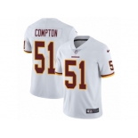 Youth Nike Washington Redskins #51 Will Compton Vapor Untouchable Limited White NFL Jersey