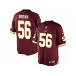 Youth Nike Washington Redskins #56 Zach Brown Limited Burgundy Red Team Color NFL Jersey