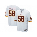 Youth Nike Washington Redskins #58 Junior Galette Game White NFL Jersey