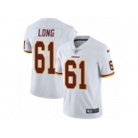 Youth Nike Washington Redskins #61 Spencer Long Vapor Untouchable Limited White NFL Jersey