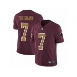 Youth Nike Washington Redskins #7 Joe Theismann Vapor Untouchable Limited Burgundy Red Gold Number Alternate 80TH Anniversary NFL Jersey