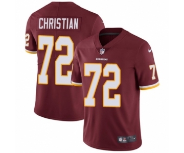 Youth Nike Washington Redskins #72 Geron Christian Burgundy Red Team Color Vapor Untouchable Elite Player NFL Jersey