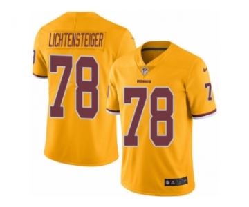 Youth Nike Washington Redskins #78 Kory Lichtensteiger Limited Gold Rush NFL Jersey