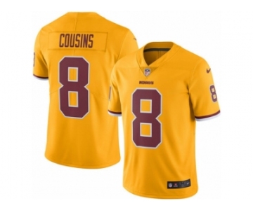 Youth Nike Washington Redskins #8 Kirk Cousins Limited Gold Rush Vapor Untouchable NFL Jersey