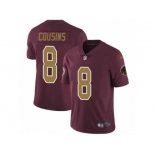 Youth Nike Washington Redskins #8 Kirk Cousins Vapor Untouchable Limited Burgundy Red Gold Number Alternate 80TH Anniversary NFL Jersey