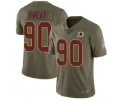 Youth Redskins #90 Montez Sweat Olive Stitched Football Limited 2017 Salute to Service Jersey