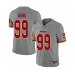 Youth Redskins #99 Chase Young Gray Stitched Football Limited Inverted Legend Jersey