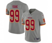 Youth Redskins #99 Chase Young Gray Stitched Football Limited Inverted Legend Jersey