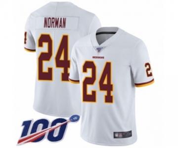 Youth Washington Redskins #24 Josh Norman White Vapor Untouchable Limited Player 100th Season Football Jersey