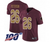 Youth Washington Redskins #26 Adrian Peterson Burgundy Red Gold Number Alternate 80TH Anniversary Vapor Untouchable Limited Player 100th Season Football Je