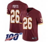 Youth Washington Redskins #26 Clinton Portis Burgundy Red Team Color Vapor Untouchable Limited Player 100th Season Football Jersey