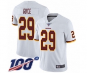 Youth Washington Redskins #29 Derrius Guice White Vapor Untouchable Limited Player 100th Season Football Jersey