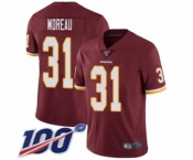 Youth Washington Redskins #31 Fabian Moreau Burgundy Red Team Color Vapor Untouchable Limited Player 100th Season Football Jersey