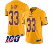 Youth Washington Redskins #33 Sammy Baugh Limited Gold Rush Vapor Untouchable 100th Season Football Jersey