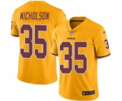 Youth Washington Redskins #34 Montae Nicholson Limited Gold Rush Vapor Untouchable Football Jersey