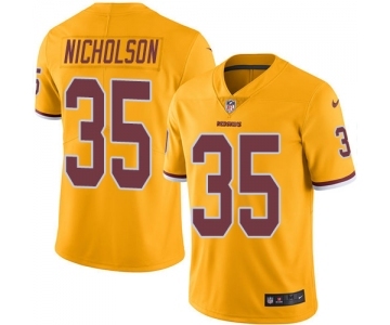 Youth Washington Redskins #34 Montae Nicholson Limited Gold Rush Vapor Untouchable Football Jersey