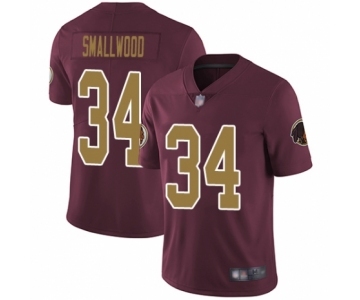 Youth Washington Redskins #34 Wendell Smallwood Burgundy Red Gold Number Alternate 80TH Anniversary Vapor Untouchable Limited Player Football Jersey