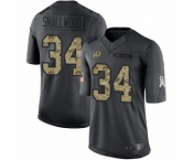 Youth Washington Redskins #34 Wendell Smallwood Limited Black 2016 Salute to Service Football Jersey